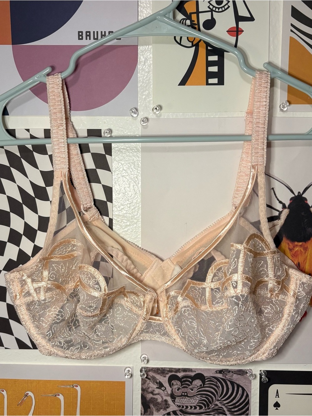 Lejaby Sheer Embroidered Lace Bra